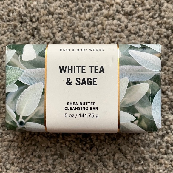 NWT Bath & Body Works White Tea & Sage Shea Butter Soap Cleansing Bar 5 oz - Picture 2 of 3